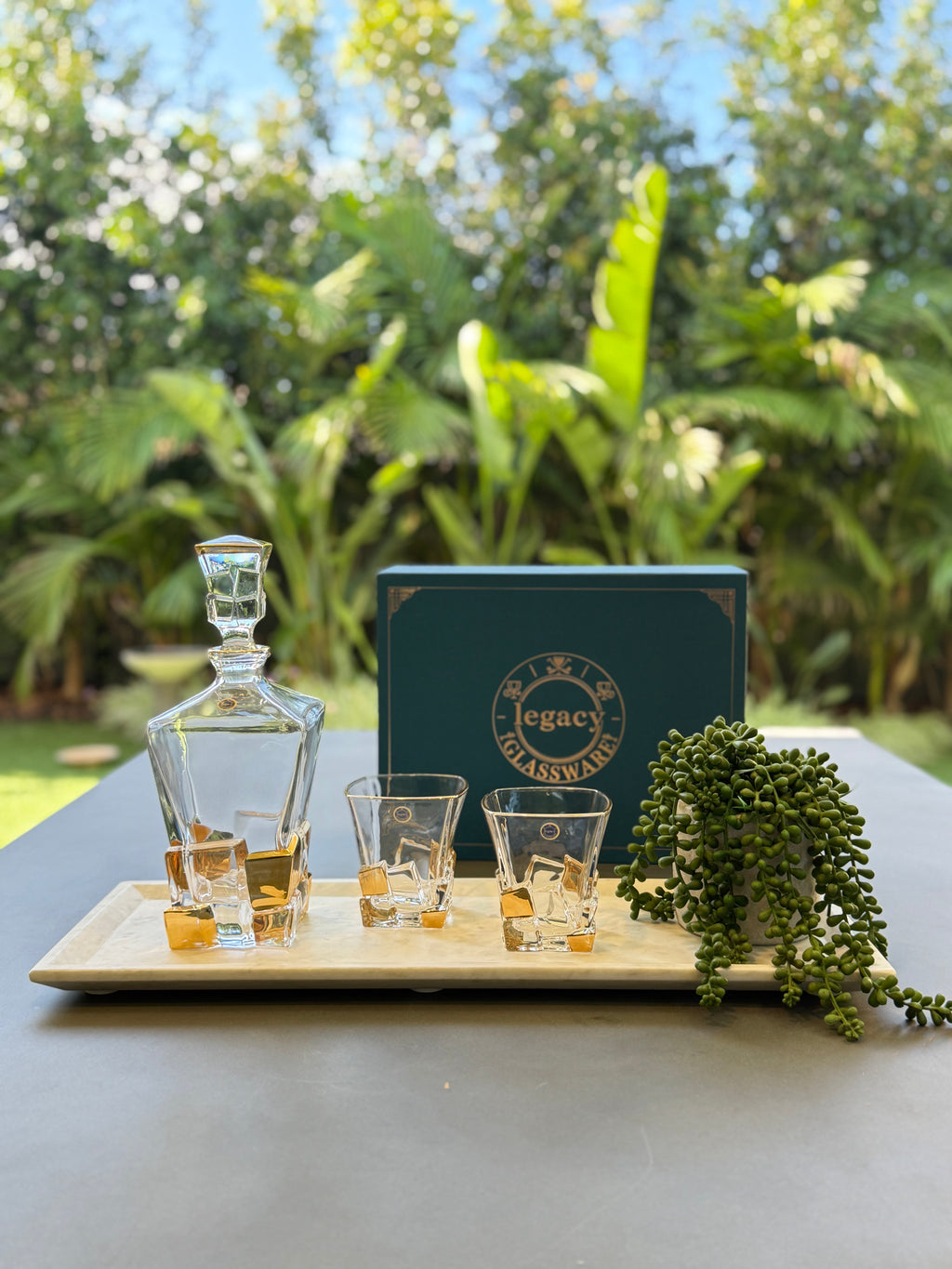 Legacy Glassware Prestige Decanter Set – 3 Piece